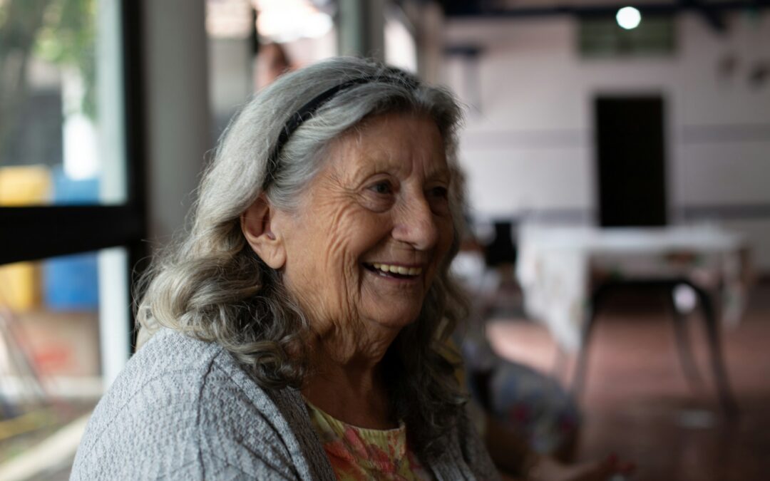 Elderly lady smiling